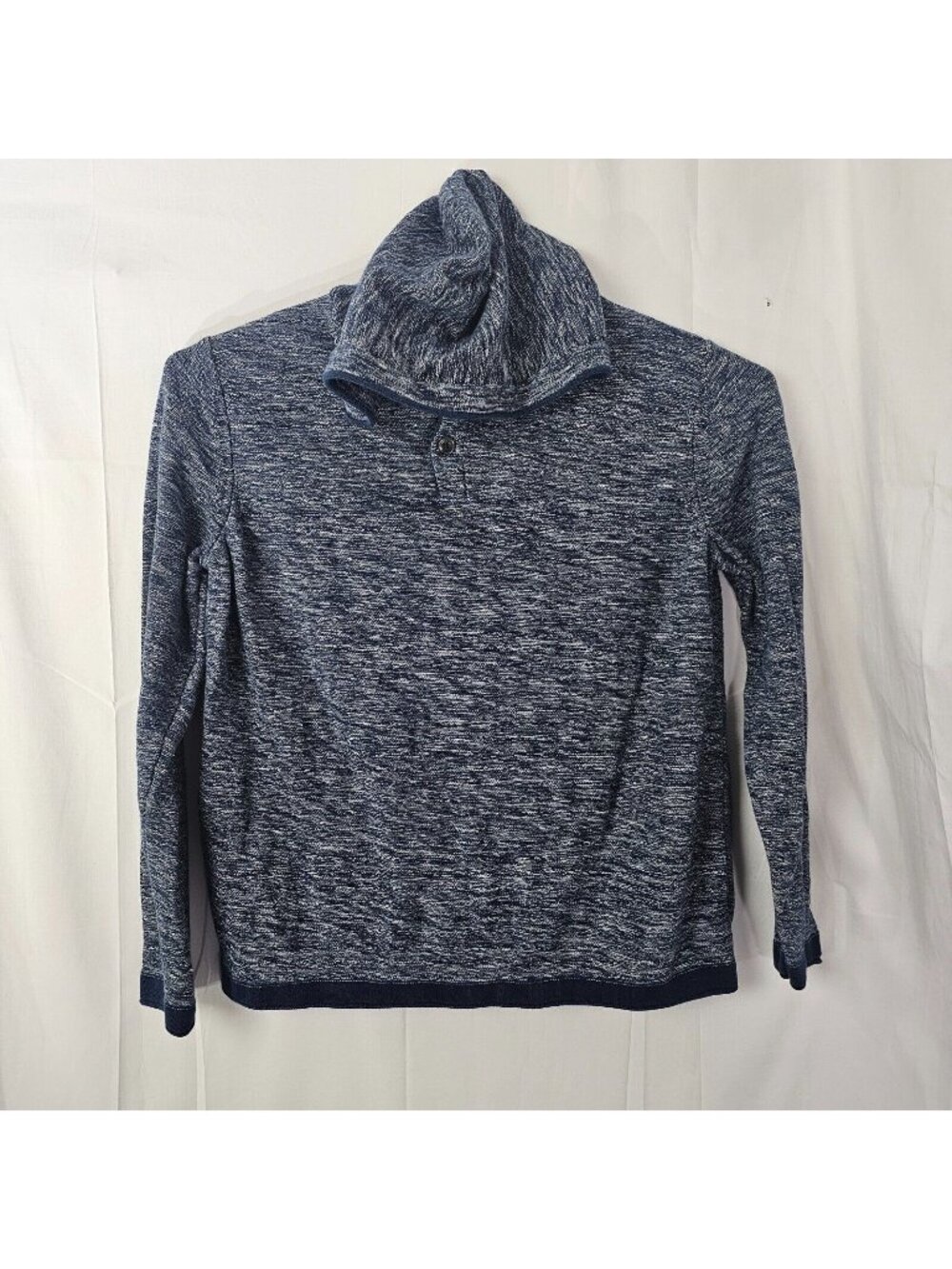 American Eagle Hoodie Mens XL Blue Gray Classic Fit Thermal Henley Sweatshirt